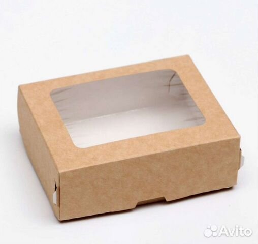 Крафт коробки с окошком