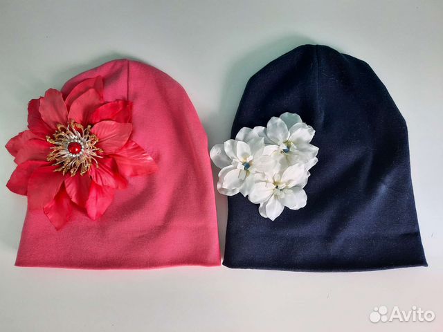 Шапка хлопковая для девочки 48-50