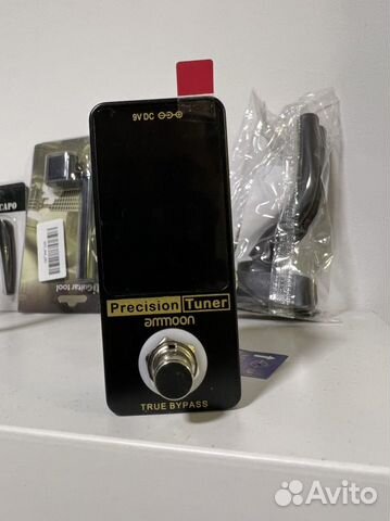 Тюнер Черный для гитары, бас, укулеле