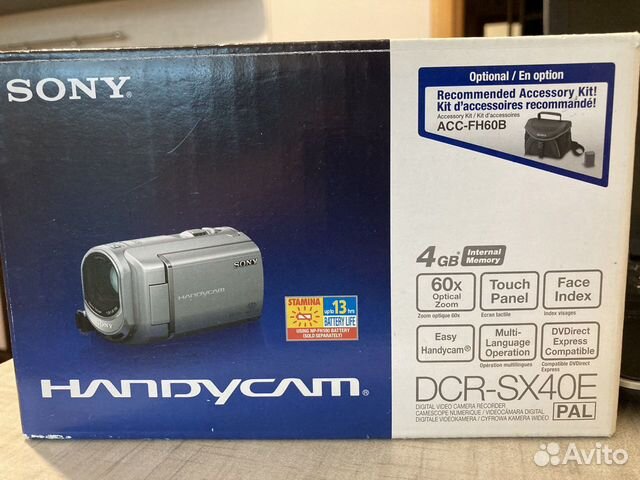 Видеокамера sony DCR-SX40E