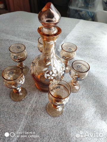 Ликерный набор, карамельное стекло