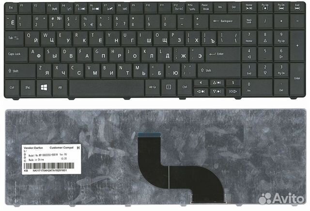 Клавиатура для ноутбука acer Aspire E1-531 E1-571