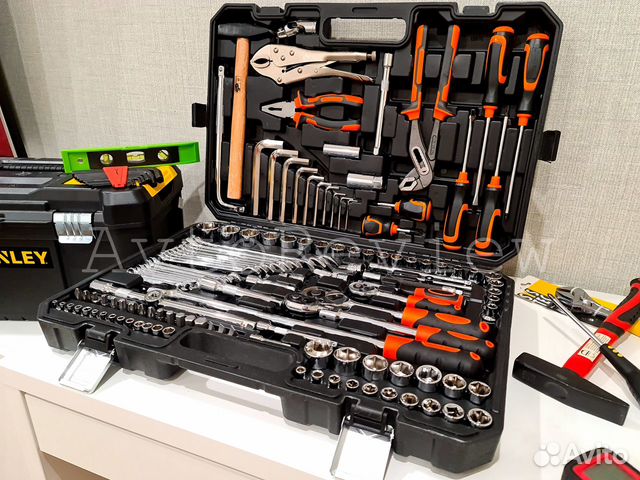 Набор инструментов авто-слесарный 129 предметов