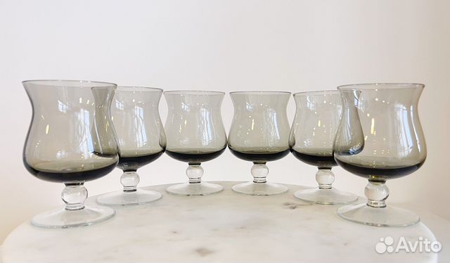 Фужеры Катенька цветное стекло СССР винтаж