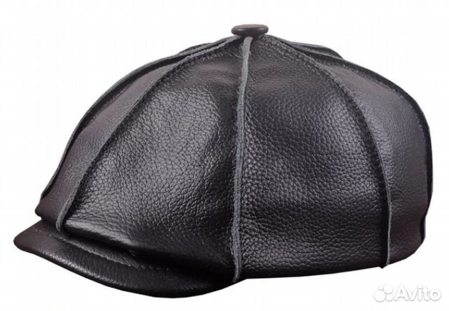 Кепка мужская кожаная