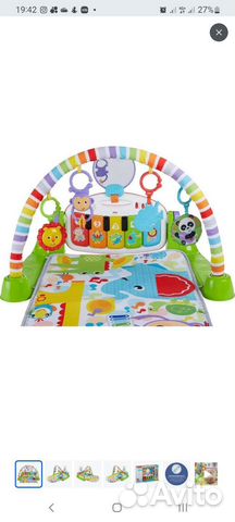 Развивающий коврик fisher price с пианино