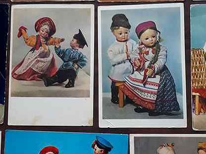 Почтовые открытки Куклы в нац. костюмах