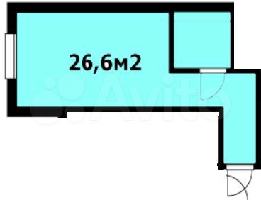 Квартира-студия, 26,6 м², 2/17 эт.