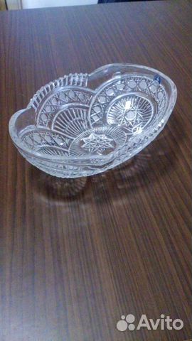 Хрустальная ваза Ладья хрусталь