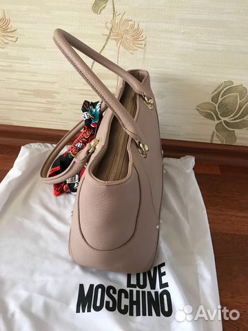 Сумка Love Moschino бежевая