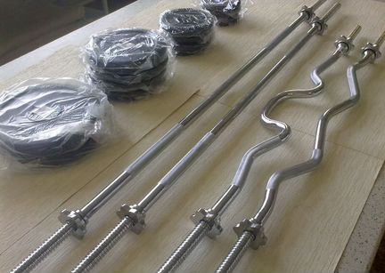 Штанга разборная (диски + гриф) / Новая. 66 кг