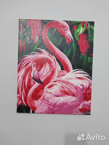 Картина по номерам раскрашенная