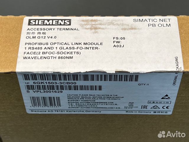 Siemens 6GK1503-3CB00 новый, откр. упак. 2 шт