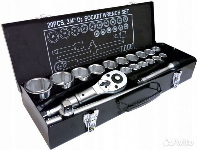 Набор торцевых головок yato 3/4 20 эл