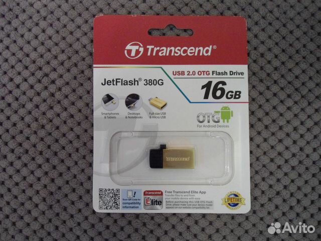 Флешка Transcend JetFlash 380G 16 гб. (Новая)