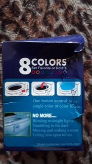 Новая.Подсветка для унитаза срабатывает о движения