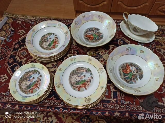 Набор посуды из 21 предмета.Мадонна,kahla(GDR)