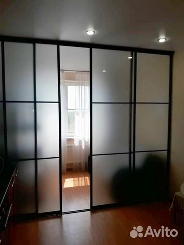 Перегородка из дверей купе/ двери купе-стекло