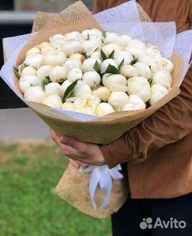 Букет Пионы Белые