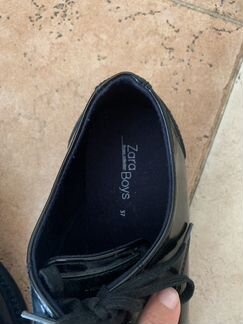 Туфли Zara чёрная кожа