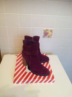 Полусапожки в новом состоянии, кожаный велюр