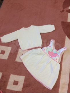 Детский вязаный сарафан и кофта(костюм)