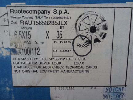 Диск Литой WSP Italy R15 ET35 5x100 5x112