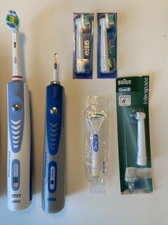 Электрическая зубная щетка oral-b с аксессуарами