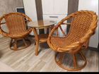 Стол и 2 кресла из ротанга объявление продам