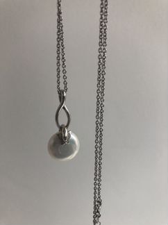Цепочка с подвеской: серебро 925, жемчуг