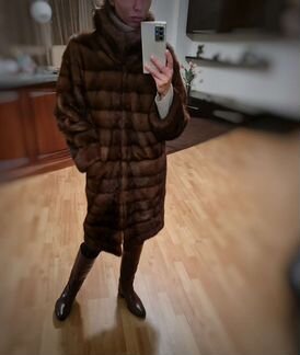 Новая норковая шуба-пальто. Ателье