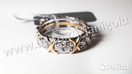 Золотое кольцо с бриллиантами Tiffany & co