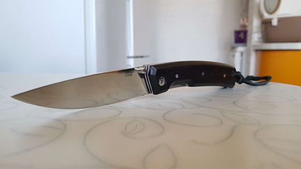 Нож складной Походный сталь кованая Х12мф