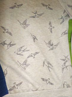 Толстовки с птичками, хлопок 44-46