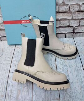 Зимние кожаные ботинки