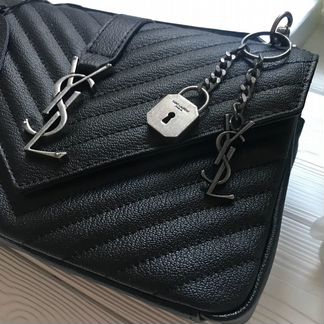 Белая сумка Yves Saint Laurent YSL Клатч Ив Сен Л