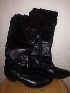 Сапоги осенние кожаные Италия 38 размер