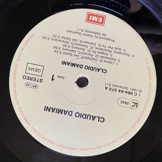 Claudio damiani Claudio Damiani - LP- раритет