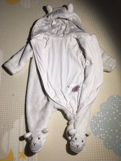 Комбинезон Mothercare флисовый бу 1-3месяца