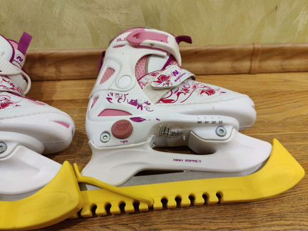 Коньки детские раздвижные, размер 30-33