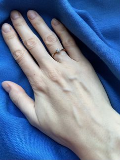 Кольцо серебро с позолотой