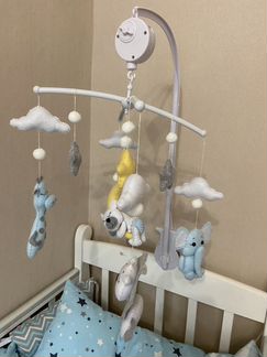 Музыкальный мобиль на детскую кроватку (ручная раб
