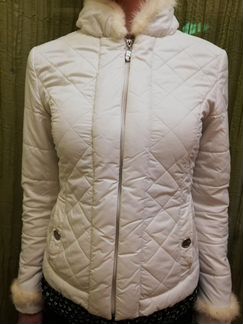 Куртка женская зимняя пуховик белый М