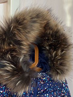 Зимнее пальто для девочки с натуральным мехом