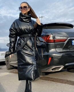 Куртка пальто из эко-кожи