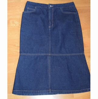 Джинсовая юбка Sisley 44 S ниже колен