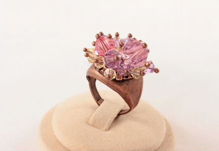 Кольцо Сад самоцветов (кристаллы Сваровски)