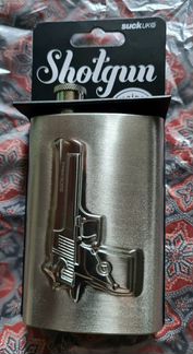 Фляжка стальная Shotgun с пистолетом Англия