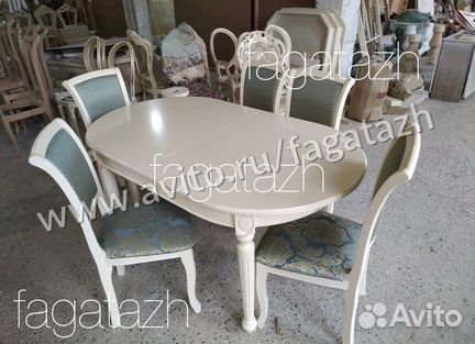 Стулья и столы из массива бука арт 7423