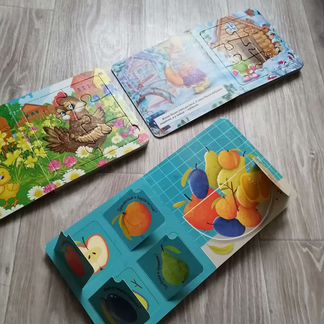 Книги детские развивающие с пазлом
